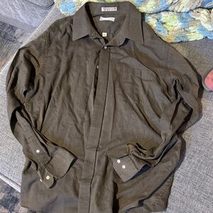 Gray-Brown Button-Up Shirt